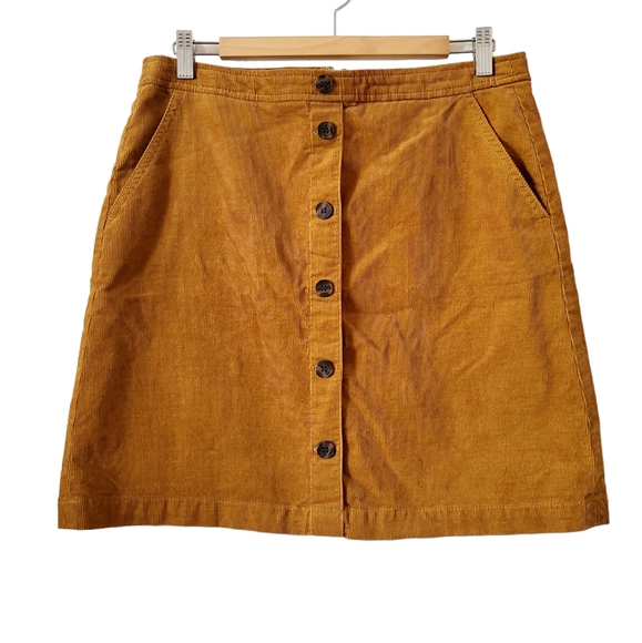 J. Crew Corduroy Button Front Mini Skirt Size 10 - Picture 12 of 13